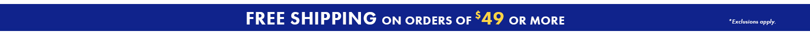 Free Shipping on orders of $49 or more