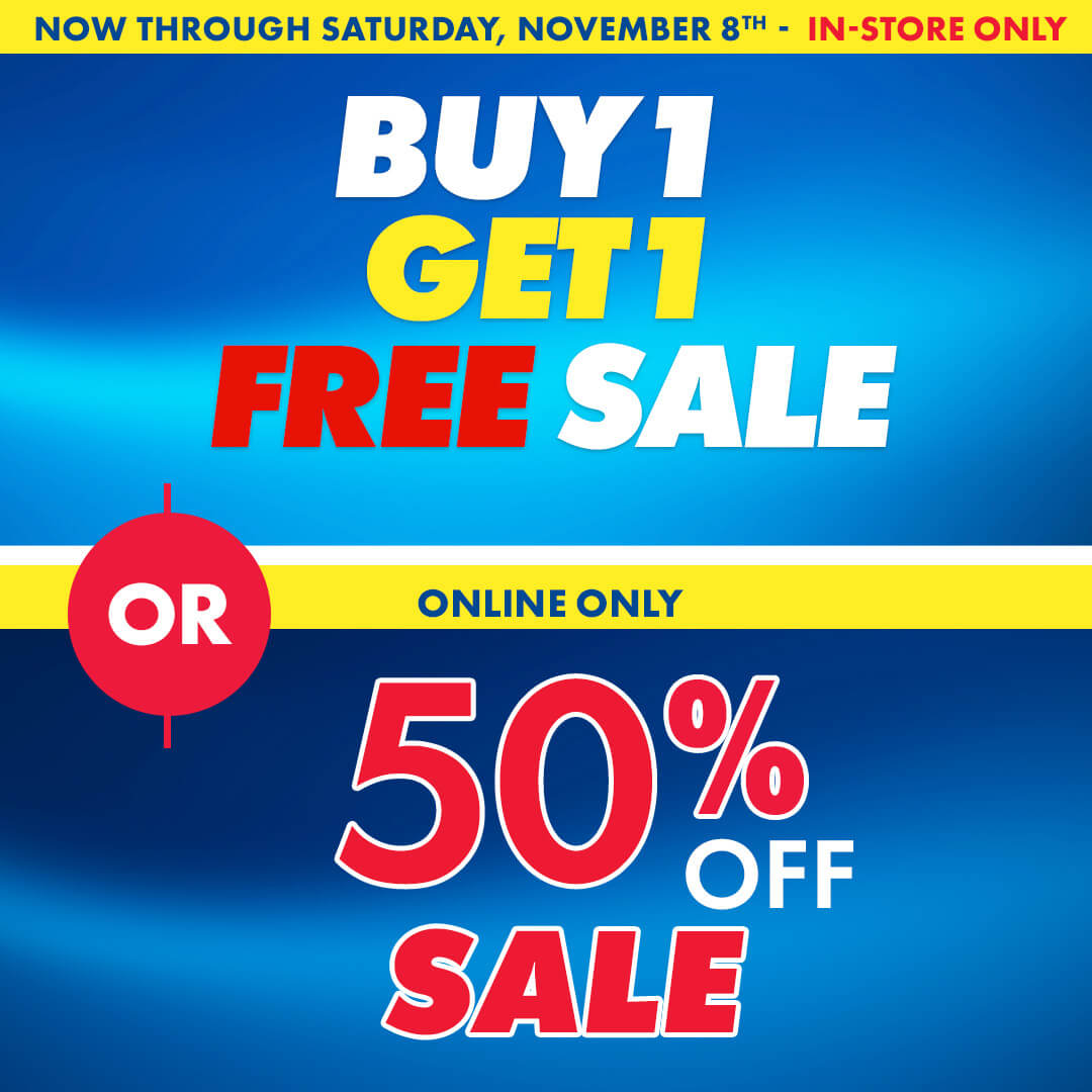 Buy 1 Get 1 Free Sale