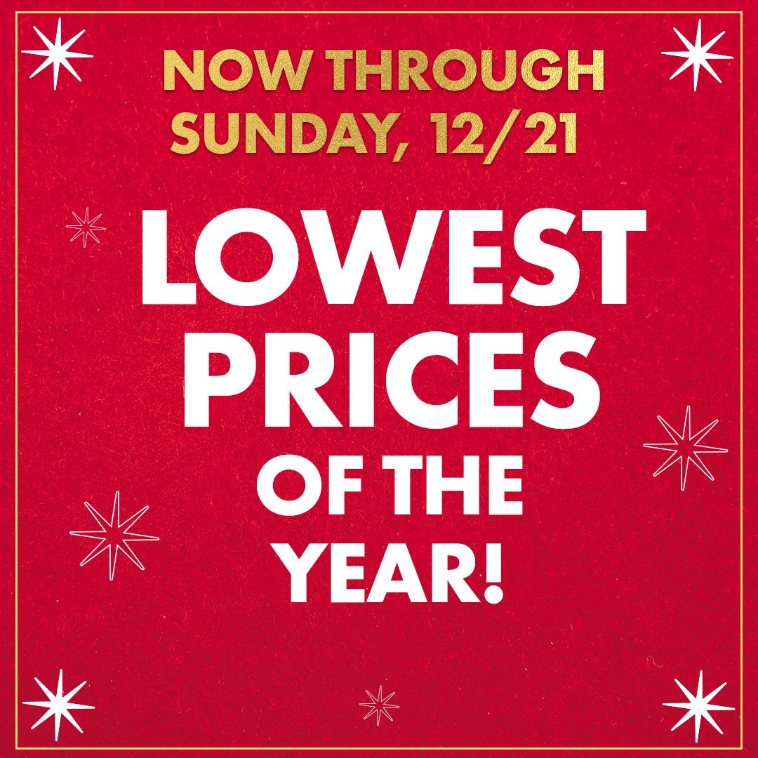 Lowest prices of the year
