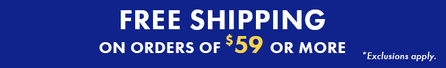 Free Shipping on orders of $59 or more