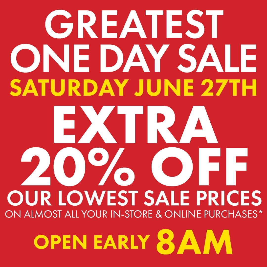 Greatest one day sale