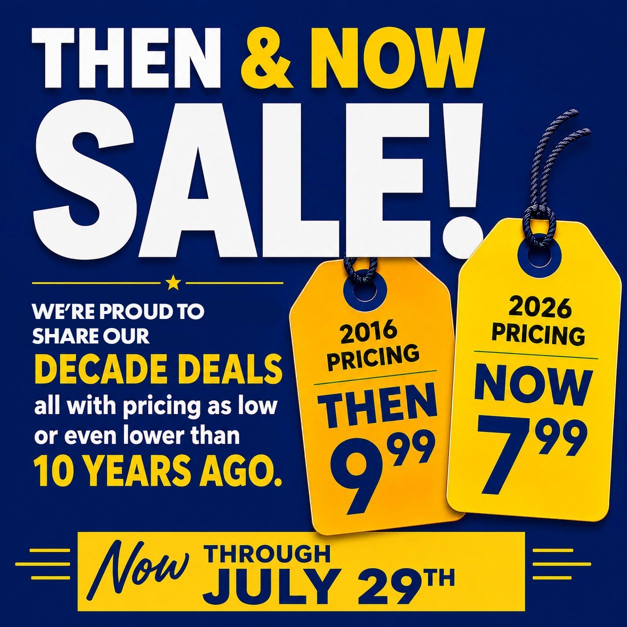 Then Now Sale